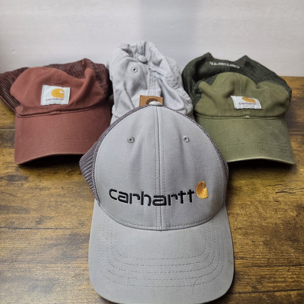 Carhartt Hat Lot of 4 Snapback Xl Flex Fit Mesh Back Trucker Hats